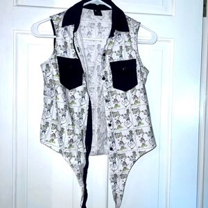 KOREAN DESIGNER MADE front tie top